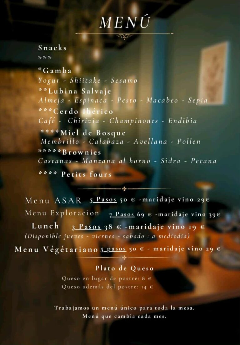 Menu ES Novembre